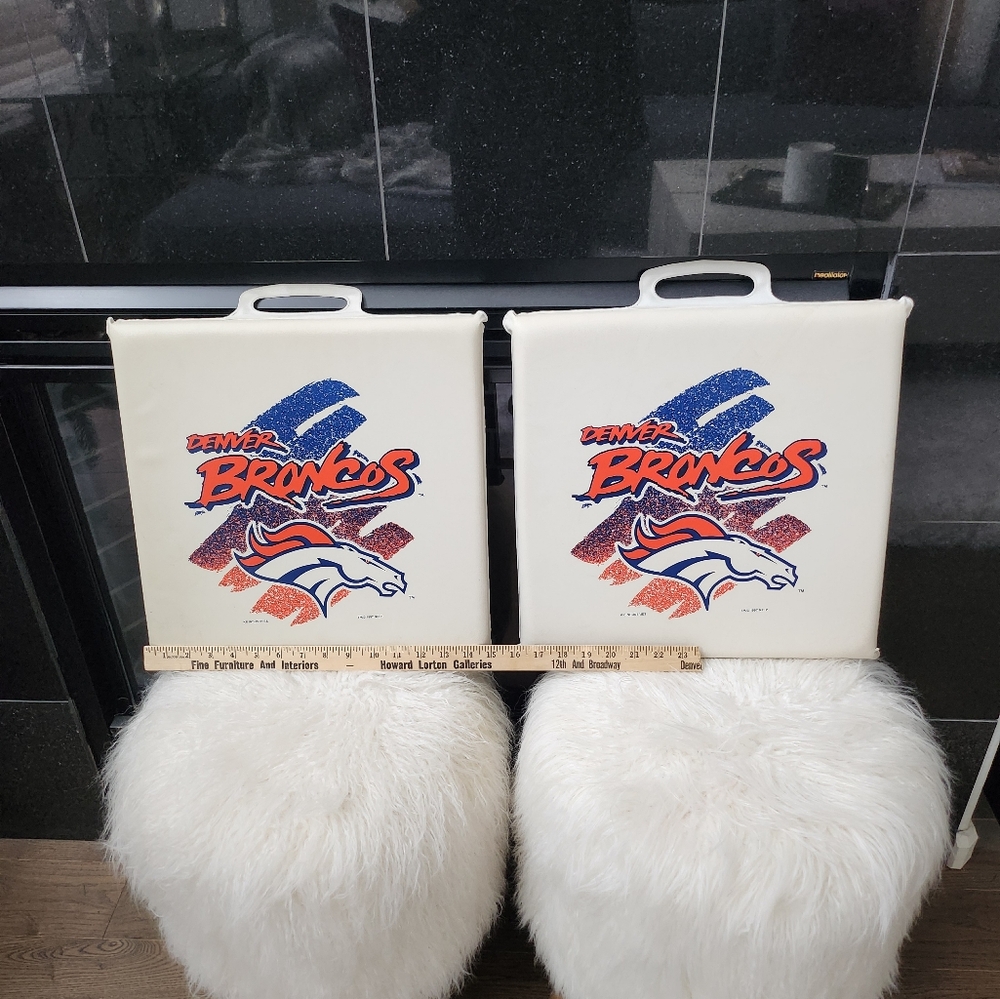 Vintage NFL Denver Broncos Football Seat Cushions